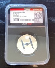 2024 Star Wars TIE Fighter Coin - G. Britain S50P, NGC Proof Graded 10