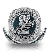 Limited Edition Philadelphia Eagles Super Bowl LIX Ring, Hurts Wings Pop