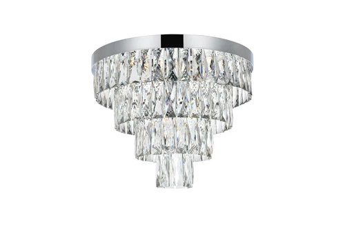 Elegant Lighting Josephine 18" Flush Mount in Chrome - Picture 3 of 8