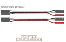 2 ( REAL ) EMG ACTIVE PICKUP CABLE 3 PRONG SOLDERLESS QUICK CONNECT 15 IN.LONG