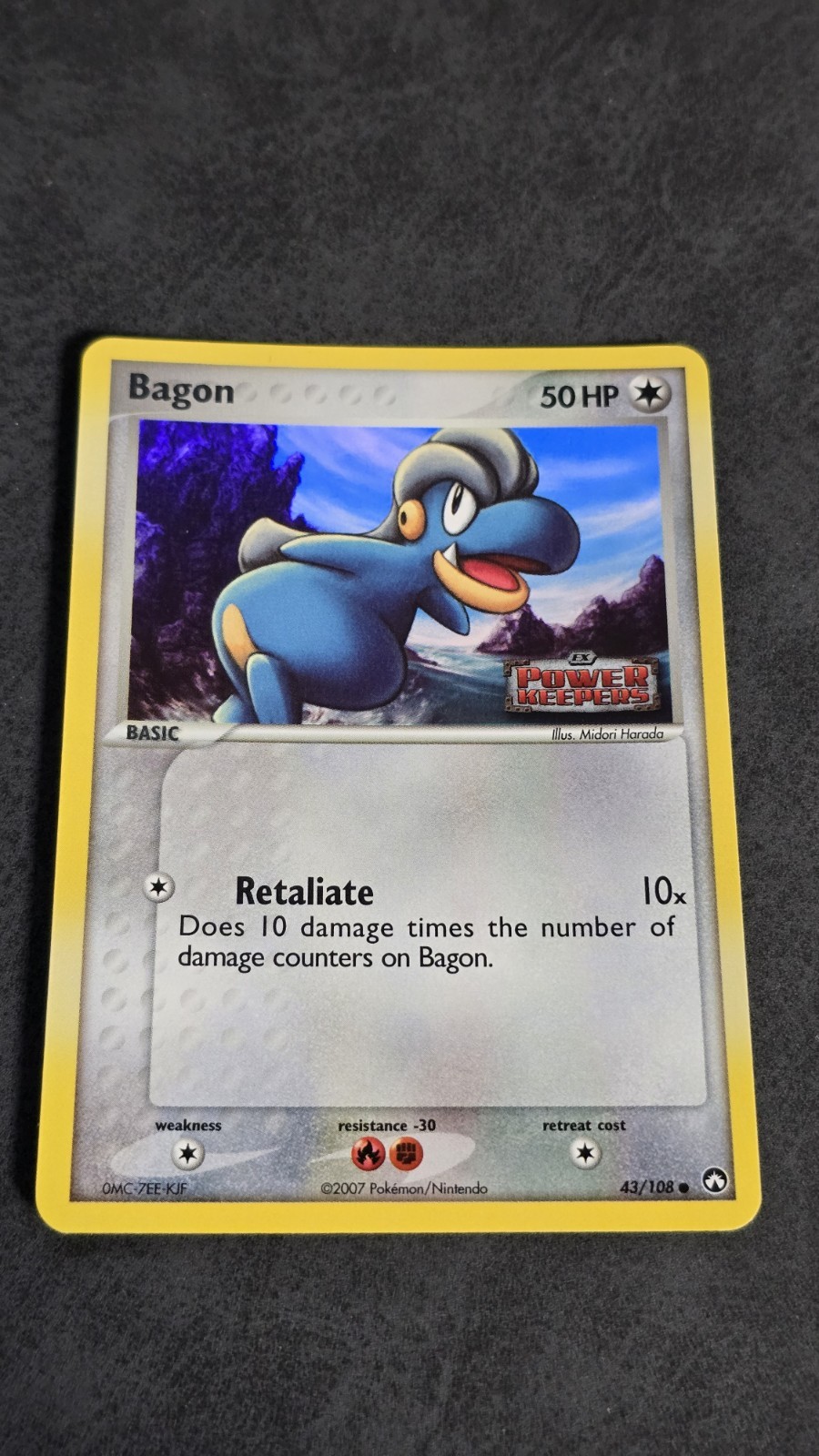 Bagon 43/108 Reverse Holo Pokemon EX Power Keepers