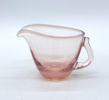 Vtg. Fostoria Hand Blown Glass Seascape Coral Sands Pink Creamer