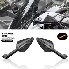 Rearview Mirrors With Turn Signals Motorcycle LED Kit For BMW S1000RR 2019-2025