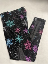 NO BOUNDARIES Super Soft High Rise Mesh Insert Women s Juniors Leggings LG NWT