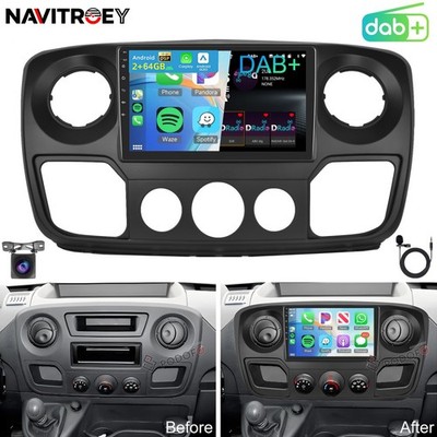 DAB+ Android 15 Autoradio GPS Für Renault Master III Opel Movano B Nissan NV400