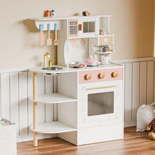 Kids Play Kitchen Sets, Toddler Kitchen W/Kitchen Sink Ample Play Kitchen Acce
