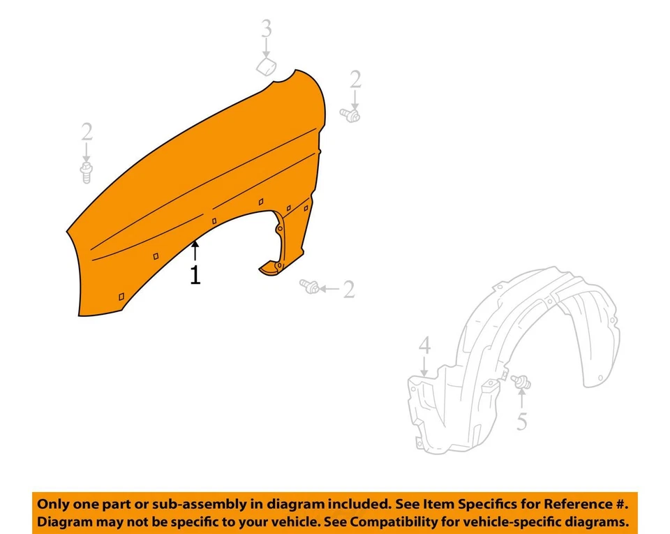KIT DE PANEL DE SEGUIMIENTO PARA CHEVROLET 2001 PARA GUARDABARROS EXTERIOR 91176542 - NUEVO OEM Foto 2 de 3