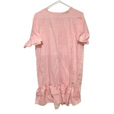 Boohoo Women’s Pink Ruffle Eyelet Shift Dress Size US 10/UK 14 NWT