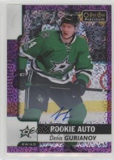 2017-18 O-Pee-Chee Platinum Rookie Autos Violet Pixels Denis Gurianov Auto he7
