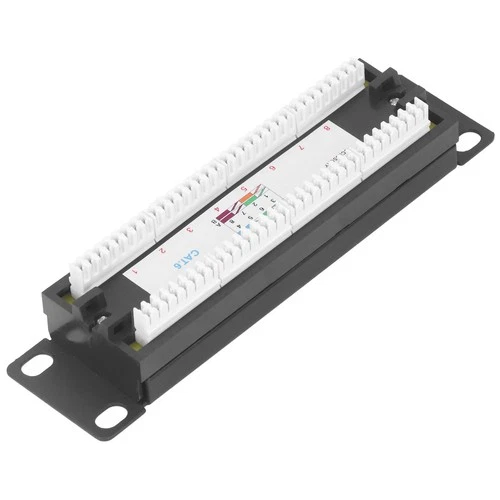 8 Ports Wall Mount Network Patch Panel UTP Cat6 Unshielded Wiring Bracket For 2♫