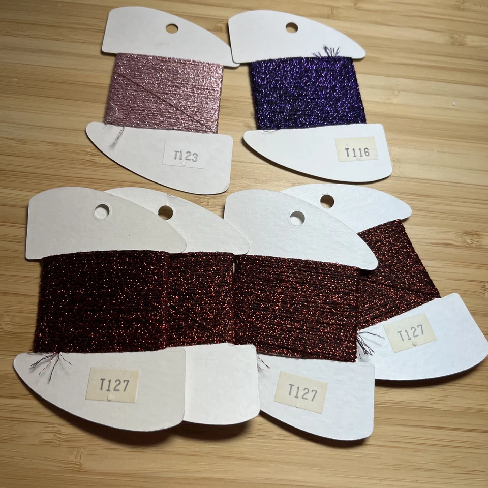 Rainbow Gallery TIARA Twisted Metallic Thread Lot Of 6 -Needlepoint/cross stitch - Image 3 of 3