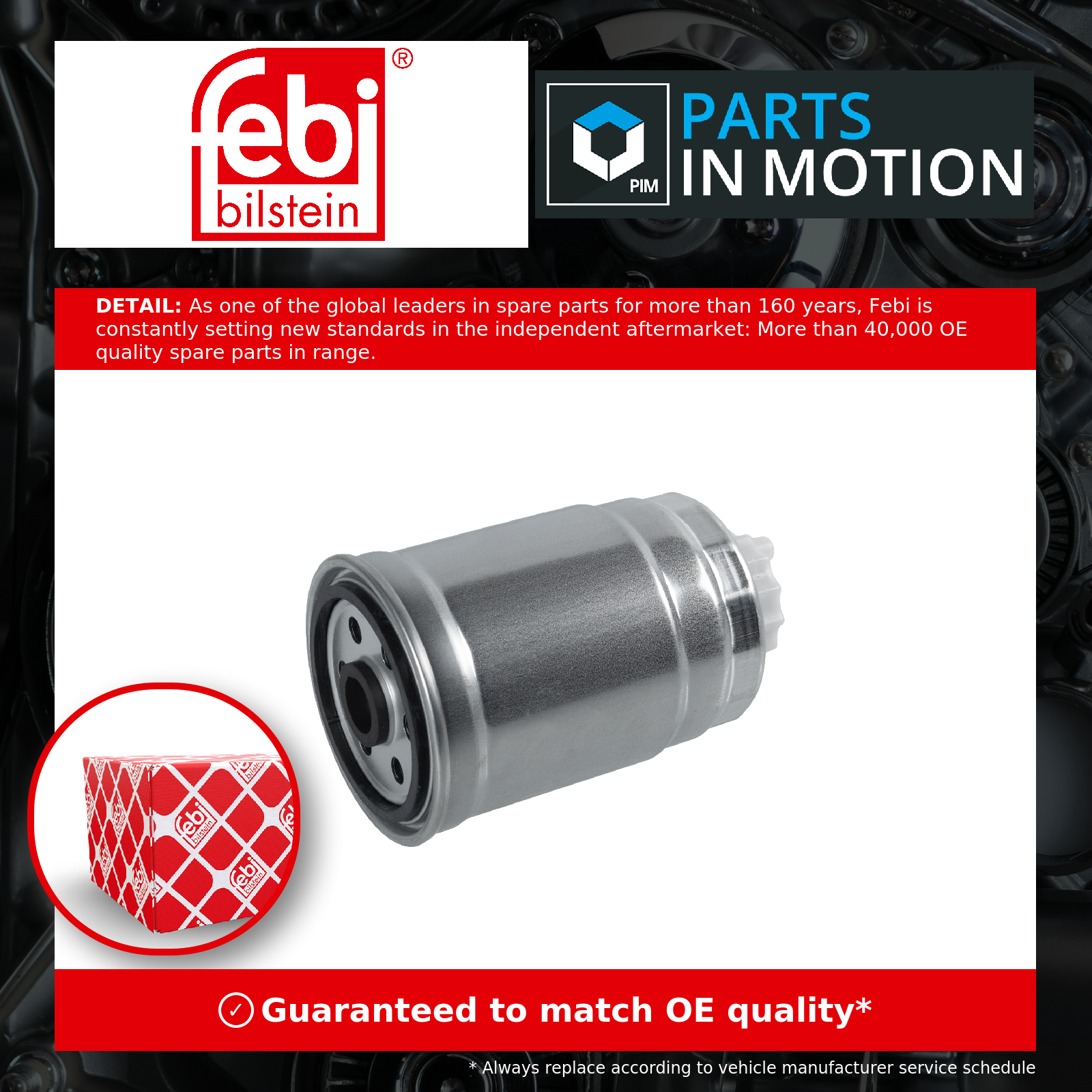 Fuel Filter fits DODGE CALIBER 2.2D 10 to 11 ENE 52126244AA K68057228AA Febi New - Image 10
