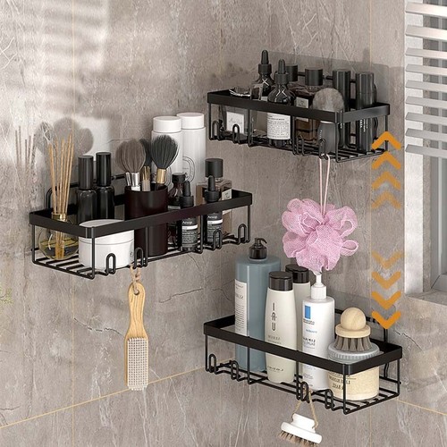 5-Piece Non Perforated Bathroom Storage Rack Shower Organizer Shelves Rack - Picture 6 of 13