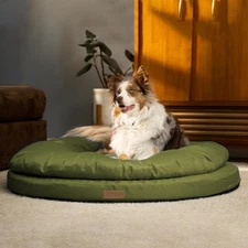 ClevaHome Orthopedic Dog Bed for Large Dogs, Dual Layer Water Repellent Round...