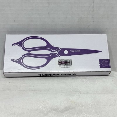 Tupperware E Series Ergonomic Grab & Cut Scissors Popsicle Red & Black NEW
