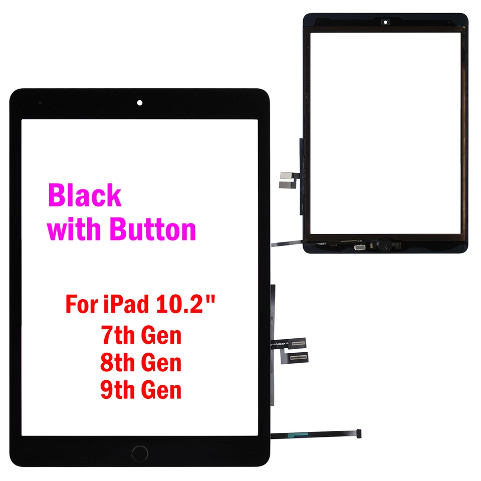 Digitizer Touch Screen + Home Button For iPad 7th 8th 9th Gen A2197 A2198 A2200 - Image 3 of 4