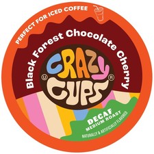 Crazy Cups Decaf Black Forest Chocolate Cherry Coffee Pods, Decaf Flavored Co...