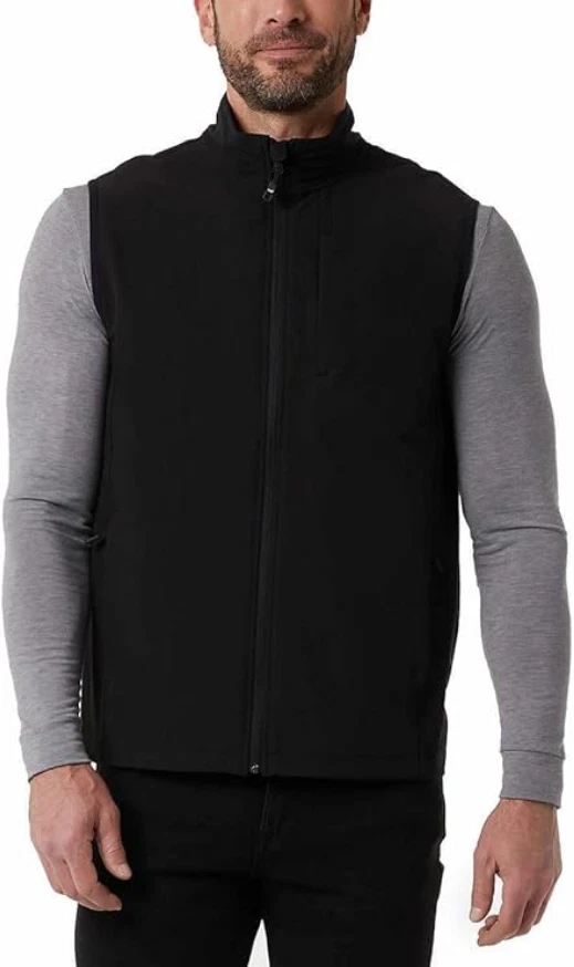 32 Degrees Heat Mens Midweight Tech Vest, Black, M