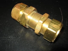 Parker Instrumentation A-lok 16BC16-B Brass Bulkhead 1" Union Fitting - NOS