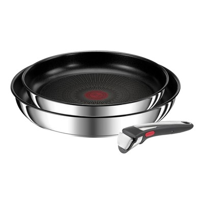 Ingenio Preference On 3-teiliges Pfannenset abnehmbarer Griff 22 und 26 cm st...