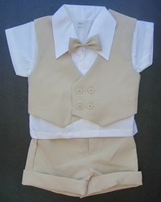 baby boy beige outfit