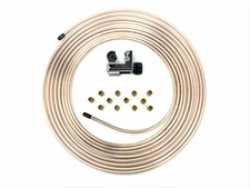 25 Ft. Roll of 1/4" Copper Nickel Brake Line Tubing w/ Tube cutter & 12 fittings