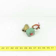 Asco 8210G15 Red Hat 1/2" Brass Solenoid Valve 120V Coil