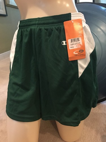 BNWT Champion Women's Woven RUNNING Shorts Medium 6-8 Pull-strings Lined Green - Picture 2 of 12