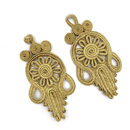 1Set Chinese Knot Buttons Frog Fasteners Metallic Weaving Sewing For Tang Dress - Picture 3 of 3