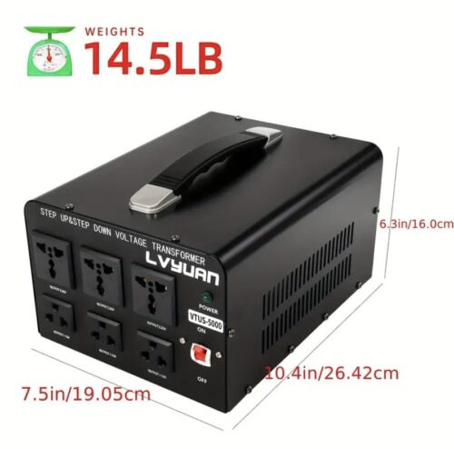 Power Inverter 2000W 4000W 24V DC to 110V 120V AC LCD Cable Car Boat RV VEVOR - Picture 3 of 15