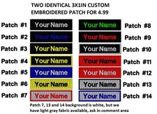 "LOVE IT", TWO IDENTICAL CUSTOM EMBROIDERED NAME TAG 3IN X 1IN SIZE