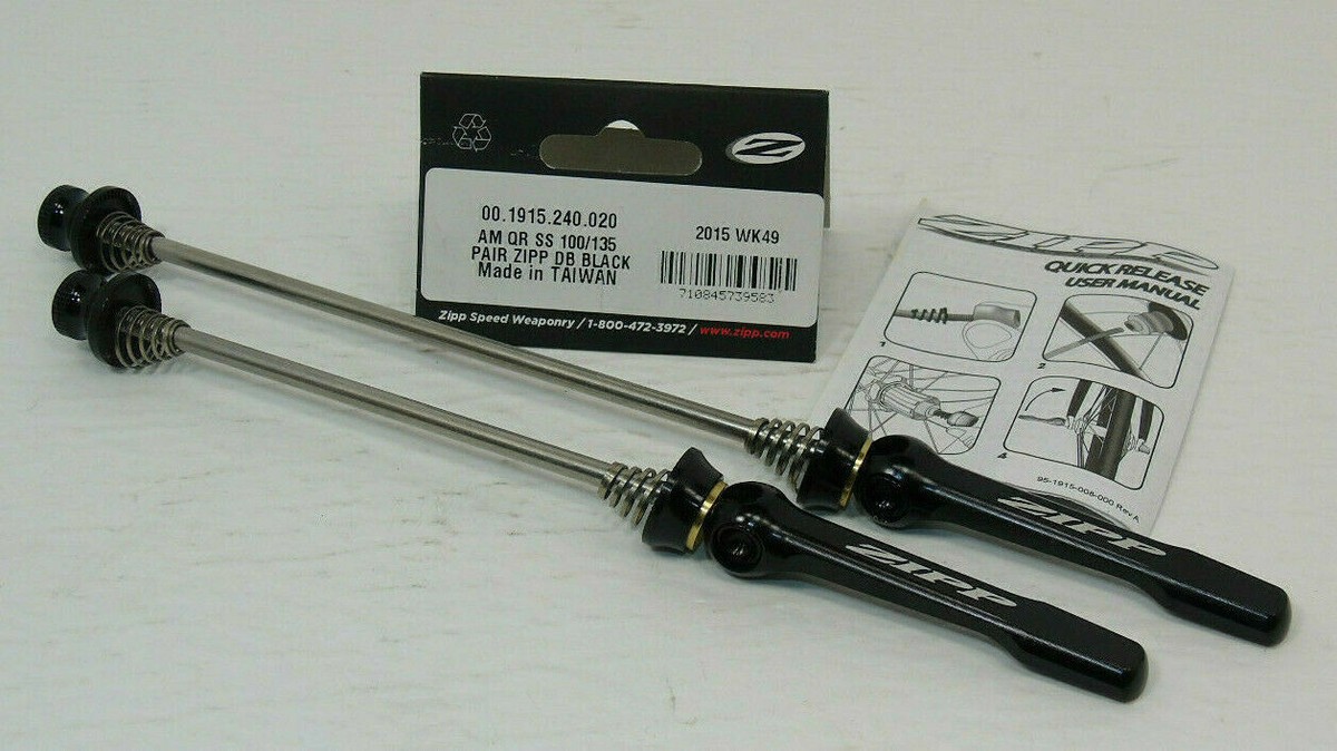 No Import Fees* Zipp Road Disc Brake Q/R Set, 100/135mm,Stainless