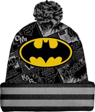 Batman 20395 Pom Pom Comic Book Beanie Hat Polyester Acrylic Adult One Size