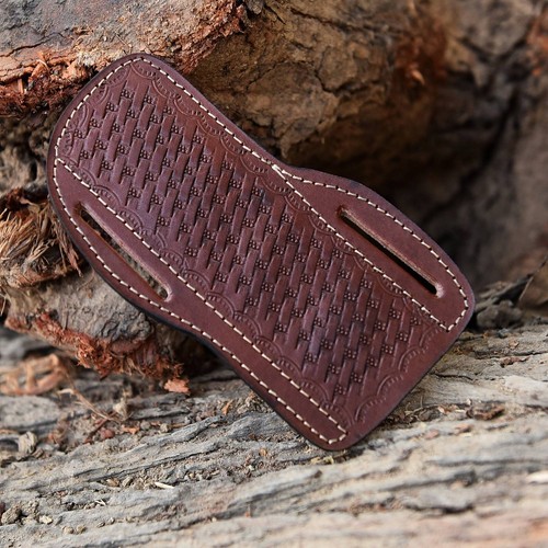 Handgefertigte Echtleder feste Klinge LeatherMan Buck 112 Scheide Gürteltasche - Bild 4 von 6