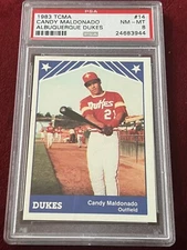 1983 TCMA Albuquerque Dukes Candy Maldonado #14 Rookie PSA 8 1of2 Highest Graded