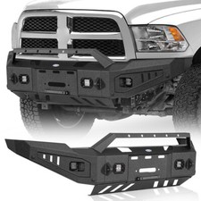 Steel Front Bumper W Winch Plate Skid Plate For 2010-2018 Dodge Ram 2500 3500 Steel Front Bumper W Winch Plate Skid Plate For 2010-2018 Dodge Ram 2500 3500