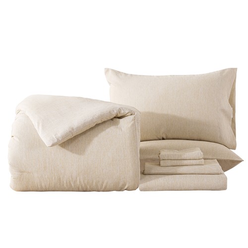 8-teiliges Bett in einer Tasche kationischer Stoff Bettdecke Set atmungsaktive Wendebettwäsche - Bild 5 von 35