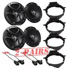 4 JVC 300W 2-Way 6.5" Car/Truck Front  Rear Door Coaxial Speakers w/Install Kit
