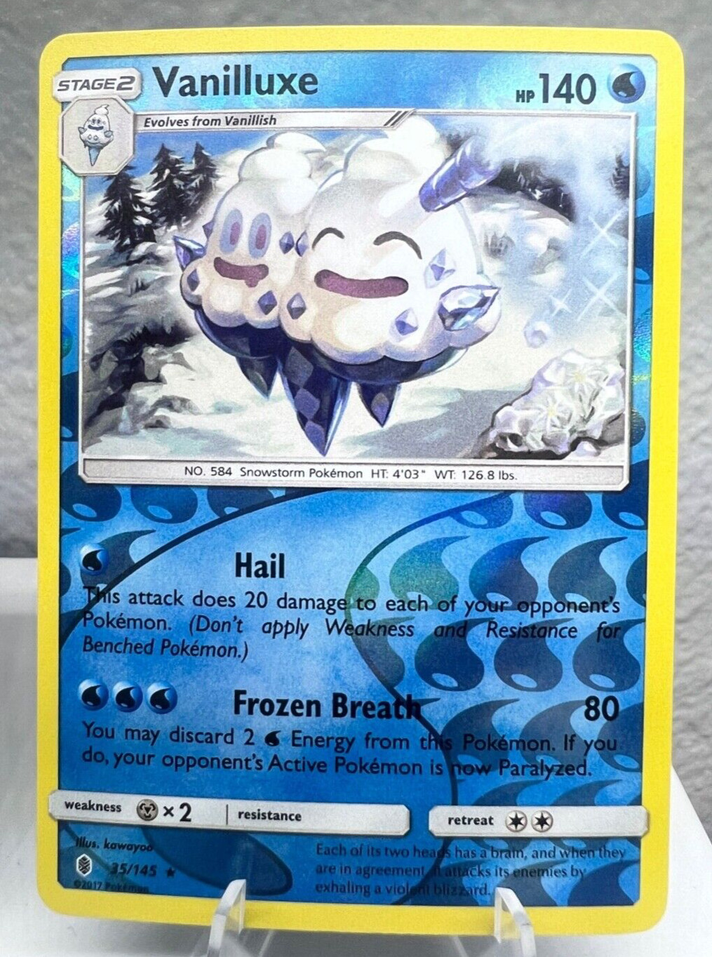 Pokemon TCG Card 2017 Guardians Rising Vanilluxe 35/145 Reverse Holo