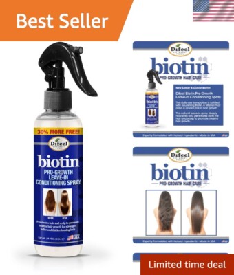 Sulfate-Free 8 oz Biotin Leave-In Conditioner - Enhances Hair Volume & Shine