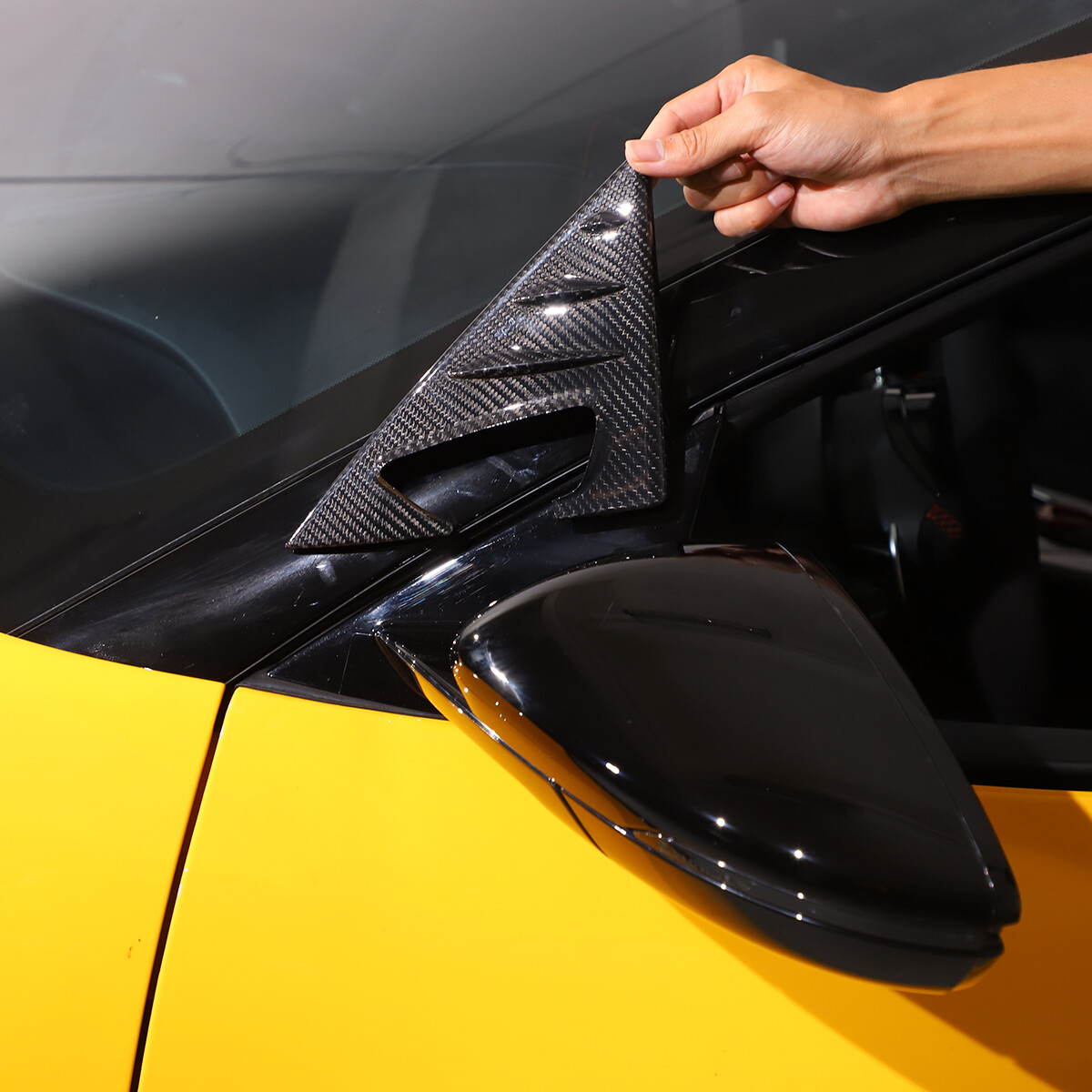 Real Carbon fiber Window A Pillar Triangle Cover Trim for Lotus EMIRA 2021-25 US