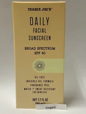 Trader Joe's Daily Facial Sunscreen Broad Spectrum SPF 40 - 1.7oz EXP 01/2027