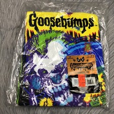 Vintage 1995 Goosebumps XL White Skeleton You Cant Scare Me Deadstock Shirt