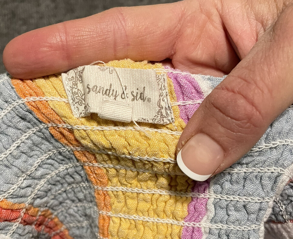 Sandy and Sid Button Down Striped Spaghetti Strap… - image 7