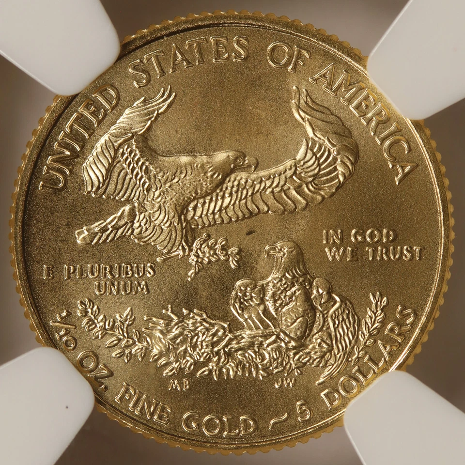 2009 $5 Gold American Eagle 1/10oz NGC MS69 Early Releases - Image 4 of 4
