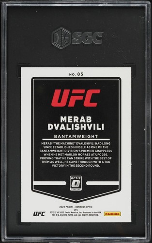 2022 Donruss Optic UFC Merab Dvalishvili #85 SGC 10 - Picture 2 of 2