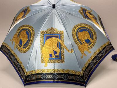 VERSACE★ヴェルサーチ★長傘★サンバーストプリント★ヴィンテージ GIANNI VERSACE Folding Umbrella Leopard Print Sunburst