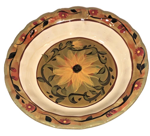 Certified International pasta Or Veggie bowl Margaret Le Van Designs sunflower