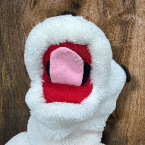 Toy Biz Ralf Plush Puppy Dog Full Body Hand Puppet Vintage 1992 White Spotted - Picture 3 of 8
