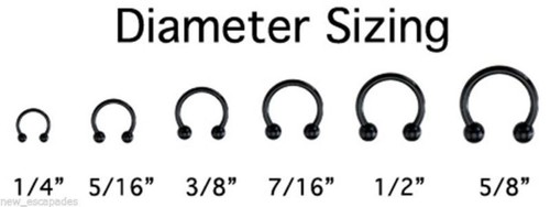 Horseshoe Nipple Ear 14 Gauge 1/2" 4mm Balls Rose Gold IP SET of 2 - Picture 2 of 4